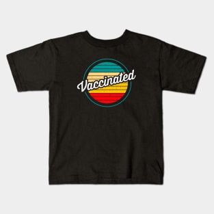 Vaccinated - Retro Sunset Vaccine Kids T-Shirt